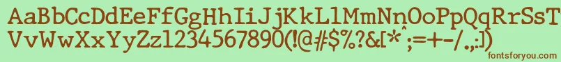 JMH Typewriter dry Font – Brown Fonts on Green Background