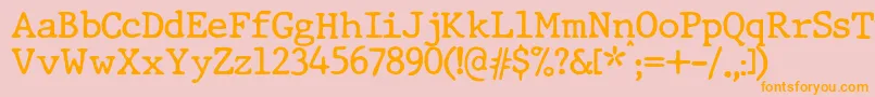 JMH Typewriter dry Font – Orange Fonts on Pink Background