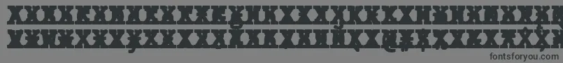 JMH Typewriter mono Black Cross-fontti – mustat fontit harmaalla taustalla