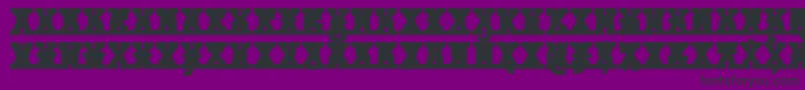 JMH Typewriter mono Black Cross-Schriftart – Schwarze Schriften auf violettem Hintergrund