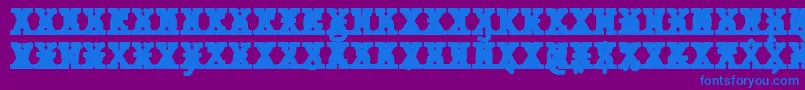 Шрифт JMH Typewriter mono Black Cross – синие шрифты на фиолетовом фоне
