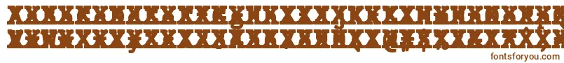 JMH Typewriter mono Black Cross-fontti – ruskeat fontit