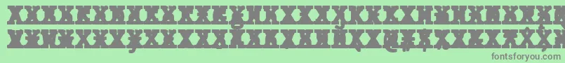 JMH Typewriter mono Black Cross Font – Gray Fonts on Green Background