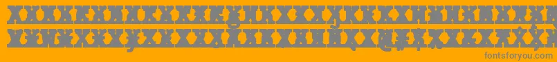 Шрифт JMH Typewriter mono Black Cross – серые шрифты на оранжевом фоне