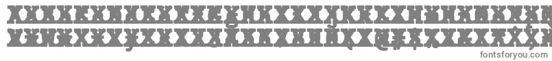 フォントJMH Typewriter mono Black Cross – 白い背景に灰色の文字