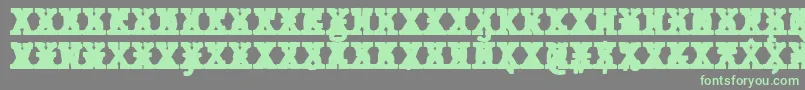 JMH Typewriter mono Black Cross Font – Green Fonts on Gray Background