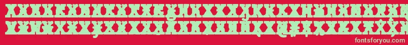 フォントJMH Typewriter mono Black Cross – 赤い背景に緑の文字