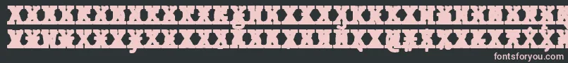 Шрифт JMH Typewriter mono Black Cross – розовые шрифты на чёрном фоне