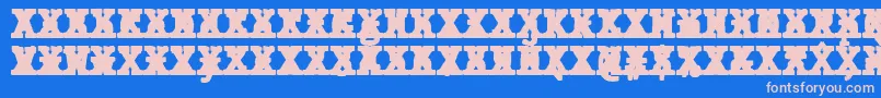 Police JMH Typewriter mono Black Cross – polices roses sur fond bleu