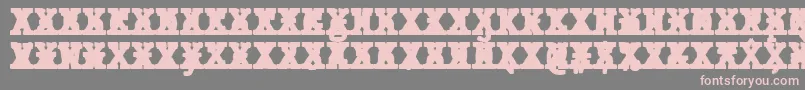 フォントJMH Typewriter mono Black Cross – 灰色の背景にピンクのフォント