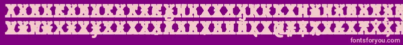 Czcionka JMH Typewriter mono Black Cross – różowe czcionki na fioletowym tle