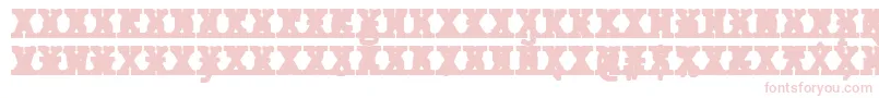 JMH Typewriter mono Black Cross-fontti – vaaleanpunaiset fontit valkoisella taustalla