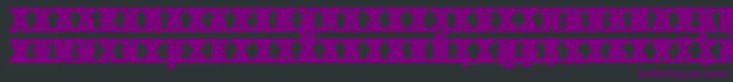 JMH Typewriter mono Black Cross-Schriftart – Violette Schriften auf schwarzem Hintergrund