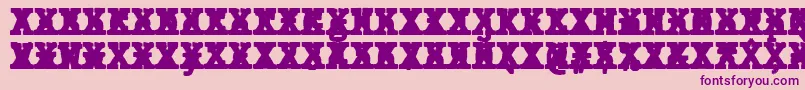 Czcionka JMH Typewriter mono Black Cross – fioletowe czcionki na różowym tle