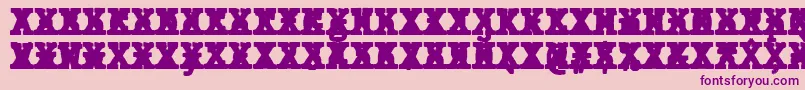 JMH Typewriter mono Black Cross Font – Purple Fonts on Pink Background