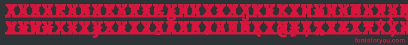 JMH Typewriter mono Black Cross-Schriftart – Rote Schriften auf schwarzem Hintergrund