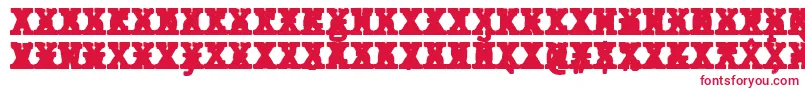 JMH Typewriter mono Black Cross-Schriftart – Rote Schriften