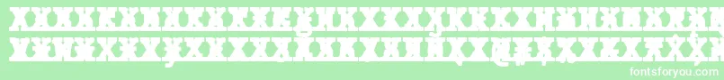 フォントJMH Typewriter mono Black Cross – 緑の背景に白い文字