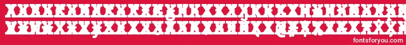 JMH Typewriter mono Black Cross Font – White Fonts on Red Background