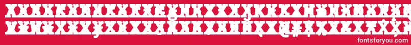Fonte JMH Typewriter mono Black Cross – fontes brancas em um fundo vermelho