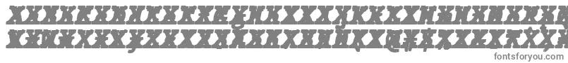 Czcionka JMH Typewriter mono Black Italic Cross – szare czcionki na białym tle