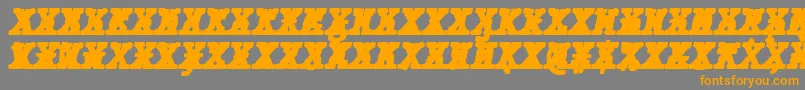 JMH Typewriter mono Black Italic Cross-fontti – oranssit fontit harmaalla taustalla
