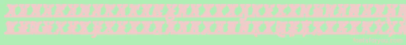 JMH Typewriter mono Black Italic Cross Font – Pink Fonts on Green Background