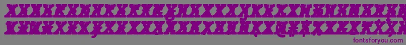 JMH Typewriter mono Black Italic Cross Font – Purple Fonts on Gray Background