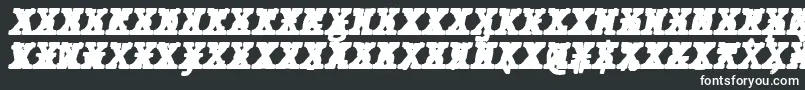 JMH Typewriter mono Black Italic Cross-fontti – valkoiset fontit