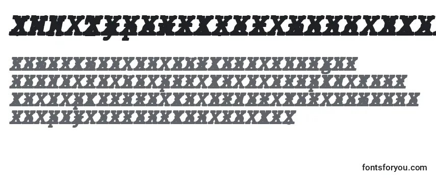 フォントJMH Typewriter mono Black Italic Cross