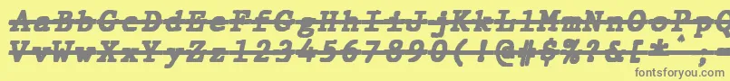 JMH Typewriter mono Black Italic Over Font – Gray Fonts on Yellow Background