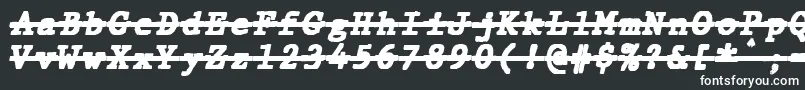 JMH Typewriter mono Black Italic Over Font – White Fonts on Black Background