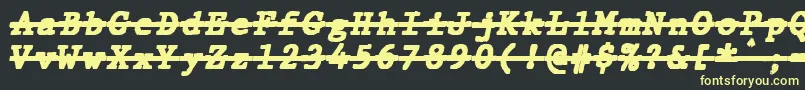 JMH Typewriter mono Black Italic Over Font – Yellow Fonts on Black Background