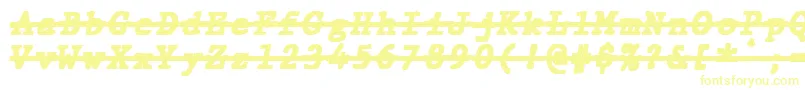 JMH Typewriter mono Black Italic Over Font – Yellow Fonts