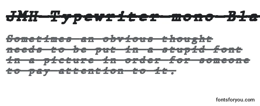 Fuente JMH Typewriter mono Black Italic Over