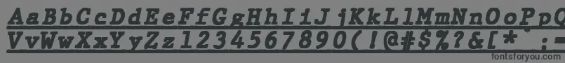 Шрифт JMH Typewriter mono Black Italic Under – чёрные шрифты на сером фоне