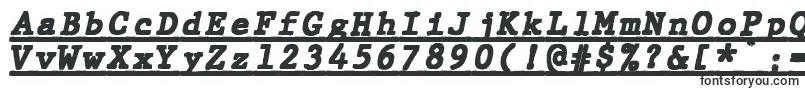 JMH Typewriter mono Black Italic Under-Schriftart – Neue Schriften