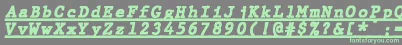 fuente JMH Typewriter mono Black Italic Under – Fuentes Verdes Sobre Fondo Gris
