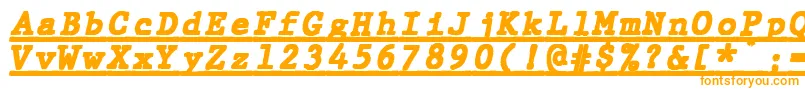 フォントJMH Typewriter mono Black Italic Under – オレンジのフォント