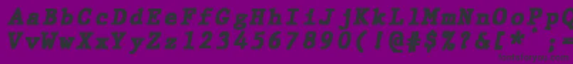 フォントJMH Typewriter mono Black Italic – 紫の背景に黒い文字