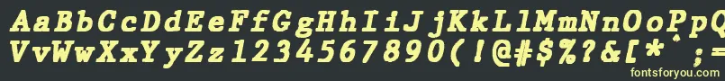Шрифт JMH Typewriter mono Black Italic – жёлтые шрифты на чёрном фоне