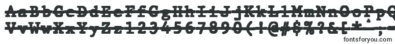 JMH Typewriter mono Black Over-fontti – suuret fontit