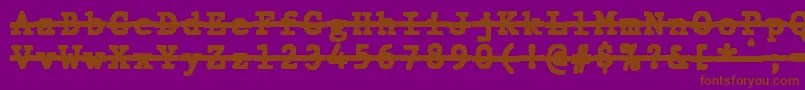 JMH Typewriter mono Black Over Font – Brown Fonts on Purple Background