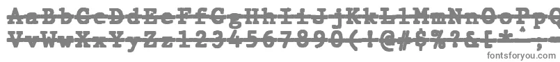 JMH Typewriter mono Black Over-fontti – harmaat kirjasimet valkoisella taustalla