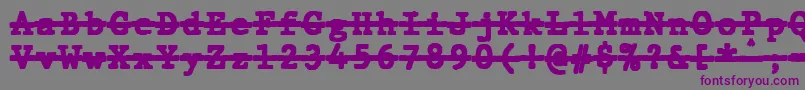 JMH Typewriter mono Black Over Font – Purple Fonts on Gray Background
