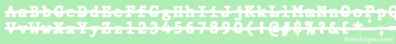 JMH Typewriter mono Black Over Font – White Fonts on Green Background