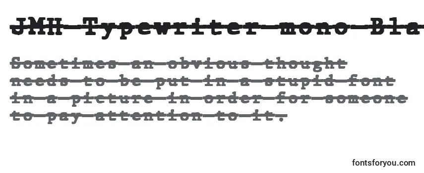 JMH Typewriter mono Black Over Font