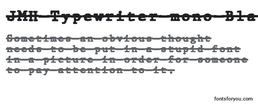 Fonte JMH Typewriter mono Black Over