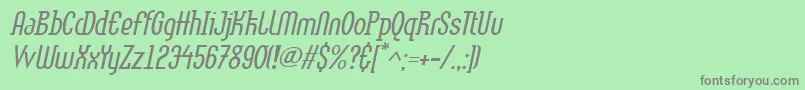 LinotypemethodLightoblique Font – Gray Fonts on Green Background