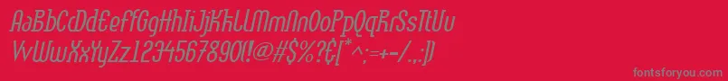 LinotypemethodLightoblique Font – Gray Fonts on Red Background